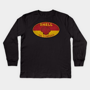 SHELL OIL COMPANY - RETRO Kids Long Sleeve T-Shirt